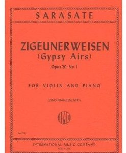 Sarasate, Pablo - Zigeunerweisen Op. 20. For Violin and Piano. by Francescatti. International Music